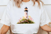 Watercolor Summer lighthouse clipart, an Illustration by Designworld (Thumbnail 7 of 7)