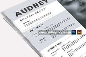 Layout Minimal CV & Resume