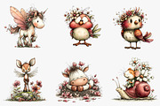 Magical springtime animals clipart, an Illustration by CreationArt (Thumbnail 4 of 6)