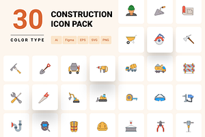 Construction colour icon, a Solid Icon by Ragul Creates