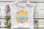 Birthday Girl PNG Floral Birthday PN, an Illustration by DreamArtGraphic (Thumbnail 4 of 4)