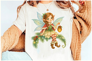 Watercolor Christmas Fairy Cliparts, a Seasonal Illustration by Ink Gallery (Thumbnail 9 of 9)