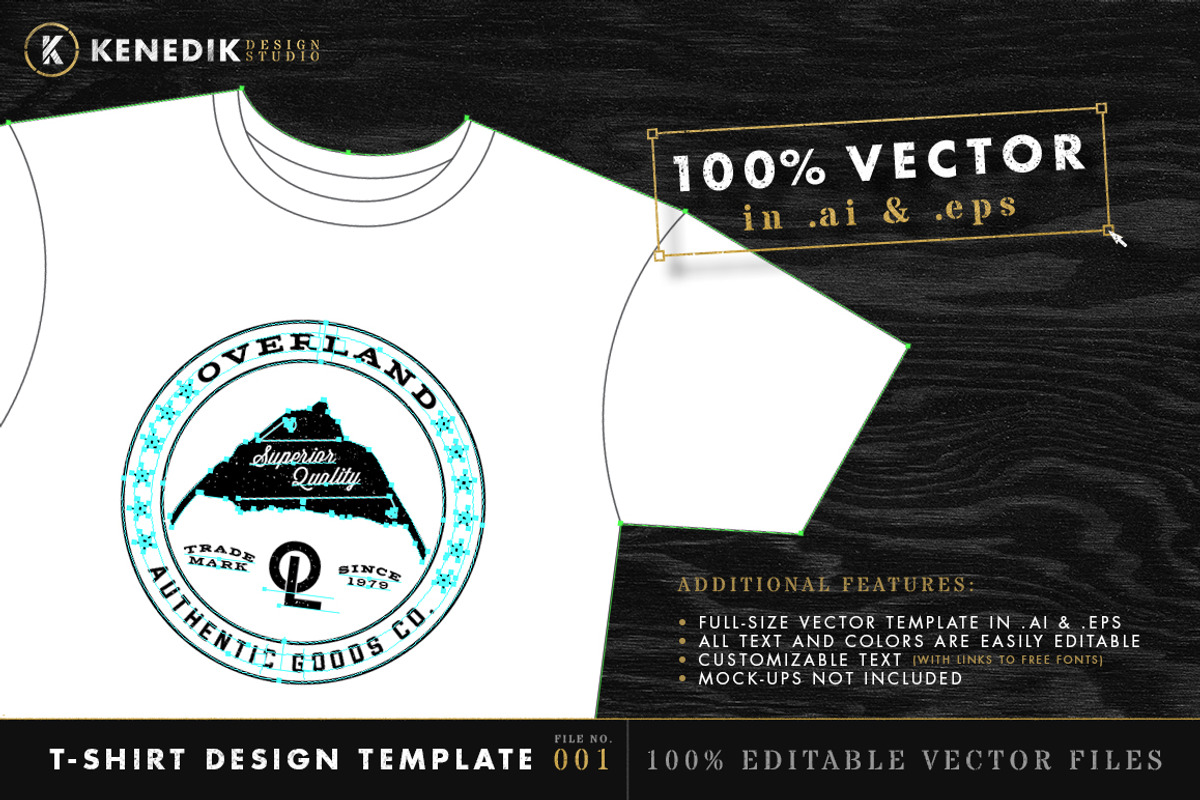 T-Shirt Design Template - 001, an Object Graphic by KENEDIK DESIGN STUDIO (Photo 7 of 7)