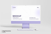 New iMac 24 Desktop Mockup, a Mac Mockup by RamStudio2 (Thumbnail 15 of 16)