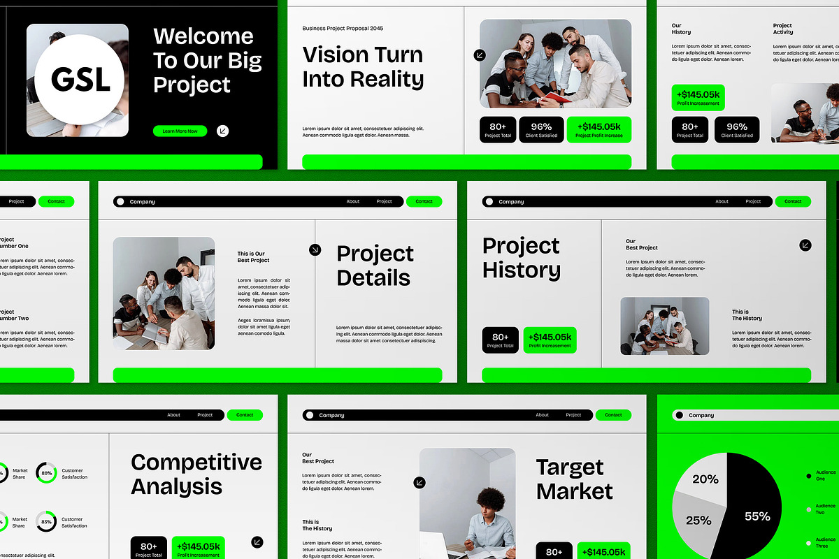 White Project Proposal Google Slide, a Presentation Template by graphicook (Photo 1 of 5)