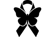 Breast Cancer Ribbon with Butterfly, a Seasonal Illustration by balal (Thumbnail 3 of 17)