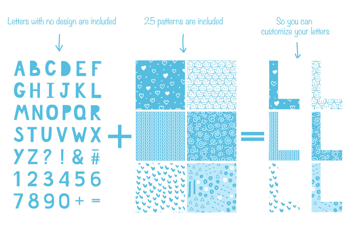 Winter alphabet and patterns, an Object Graphic by Truefiesta (Photo 5 of 7)