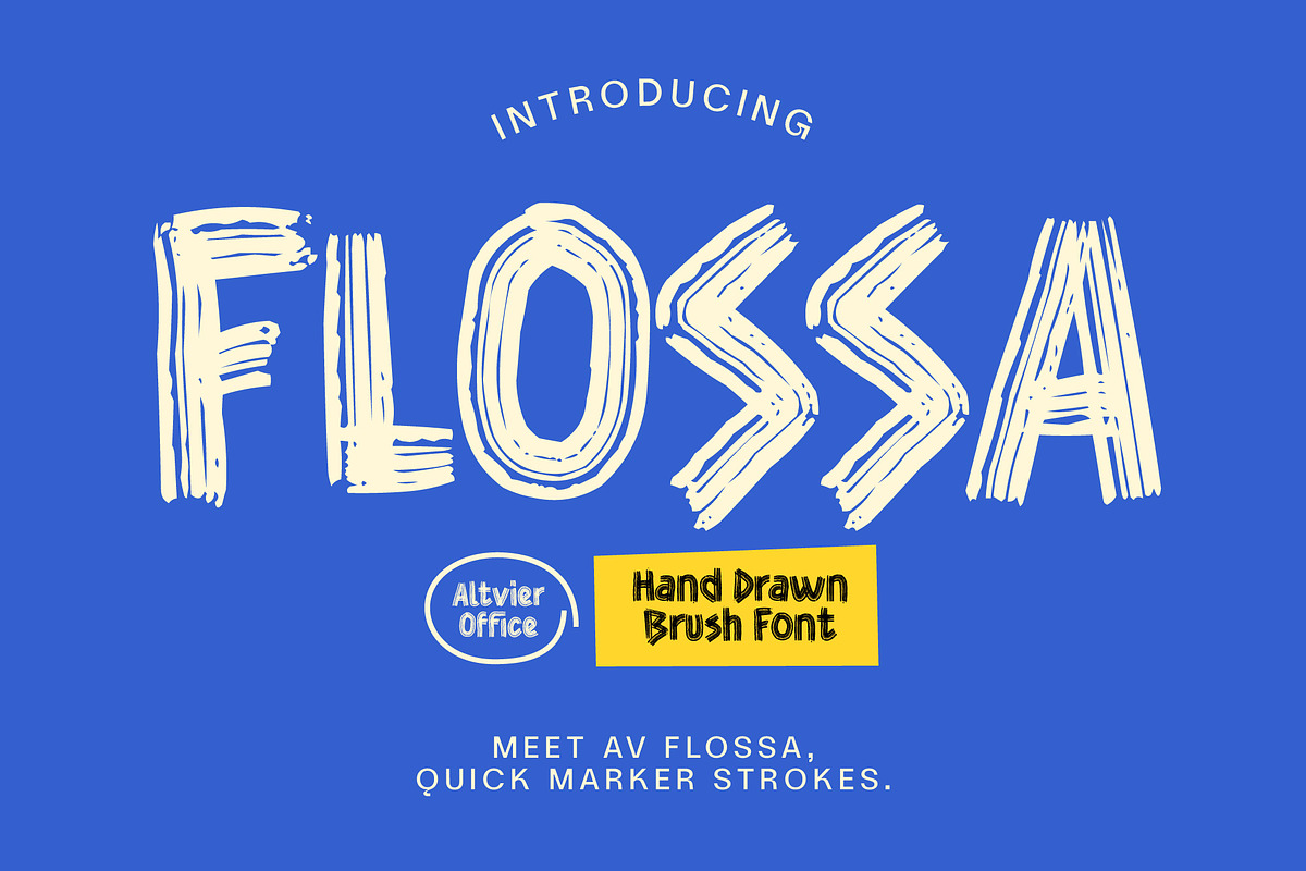 Flossa - Hand Drawn Brush Font, a Handwritten Font by Uncarving (Photo 2 of 10)