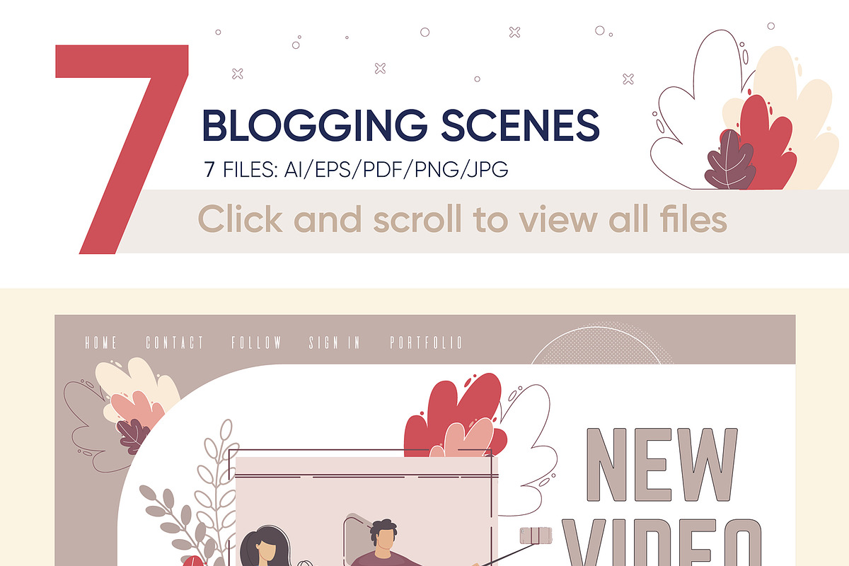 Blogging Vector Scenes, an Education Illustration by Tera Vector (Photo 2 of 2)
