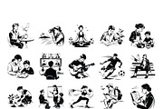Daily Lifestyle Vector Illustrations, an Illustration by Vector Portal (Thumbnail 5 of 8)