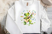 Quirky Frog Clipart, Funny Frog Art,, an Illustration by DreamCafeArt (Thumbnail 4 of 6)