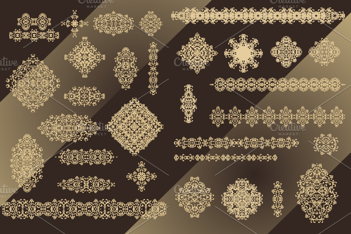 Set of vector decorative elements, a Decorative Illustration by Dainia (Photo 2 of 2)