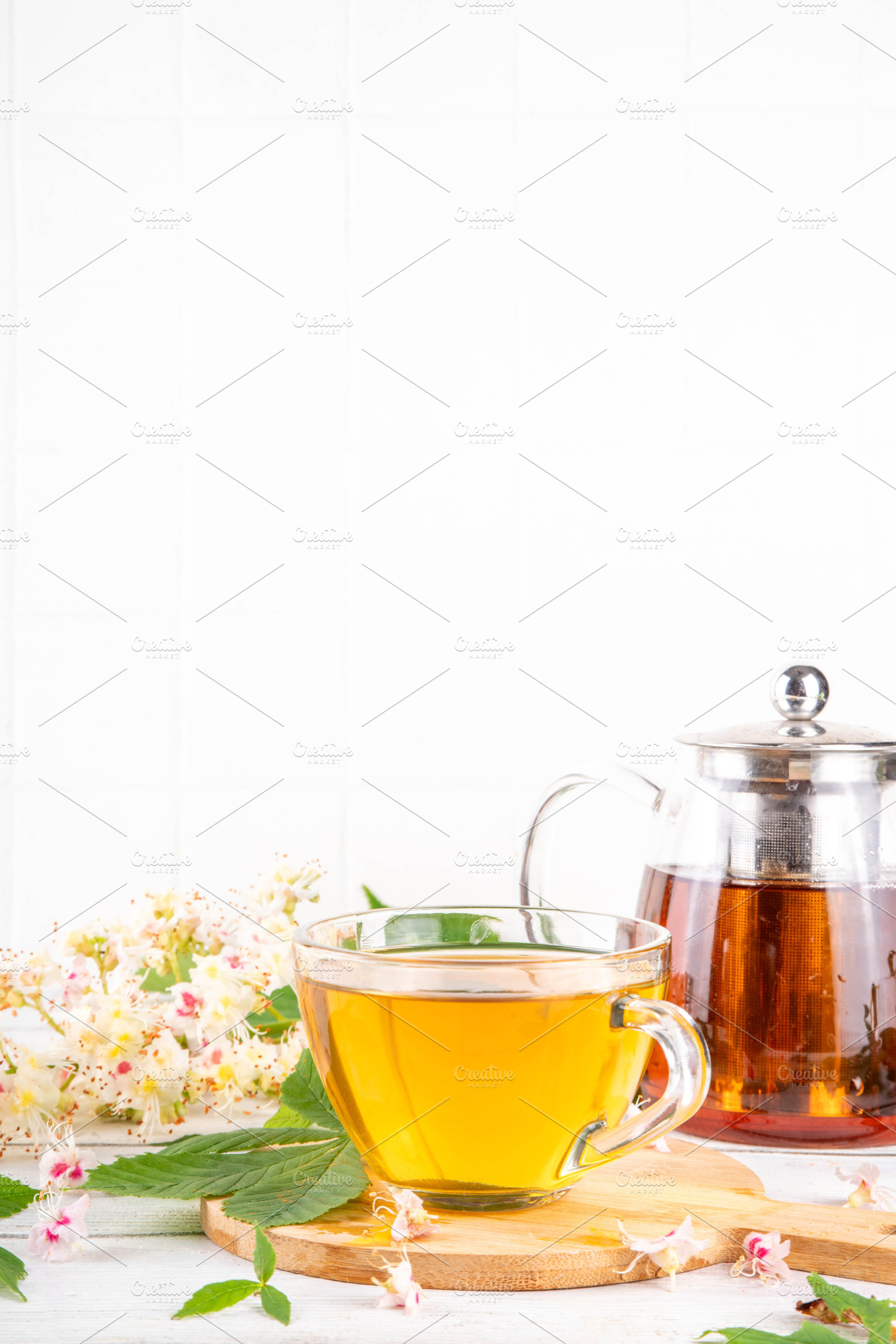 Organic natural chestnut leaves and flower tea, a Food & Drink Photo by Rimma