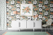 Hibiscus Line Drawing Floral Pattern, a Pattern Graphic by Rose Design (Thumbnail 5 of 12)