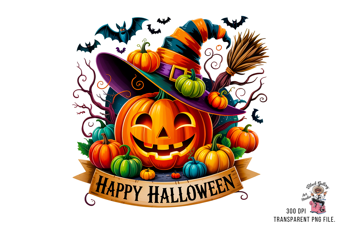 Halloween Pumpkin Sublimation PNG, a Graphic by Clipart Bloom (Photo 2 of 11)