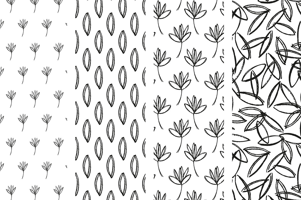 Sketched florals, a Pattern Graphic by Wild Rose (Photo 9 of 9)