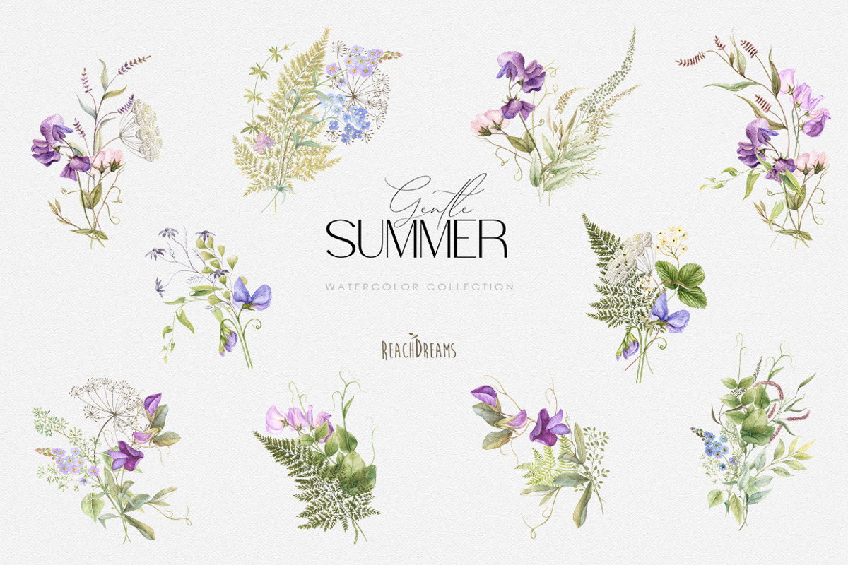 Meadow Flowers Strawberry Collection, a Decorative Illustration by ReachDreams (Photo 4 of 11)