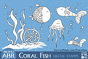 CORAL FISH - Stamps / Brushes, an Outline Icon by Purple Frog (Thumbnail 2 of 3)