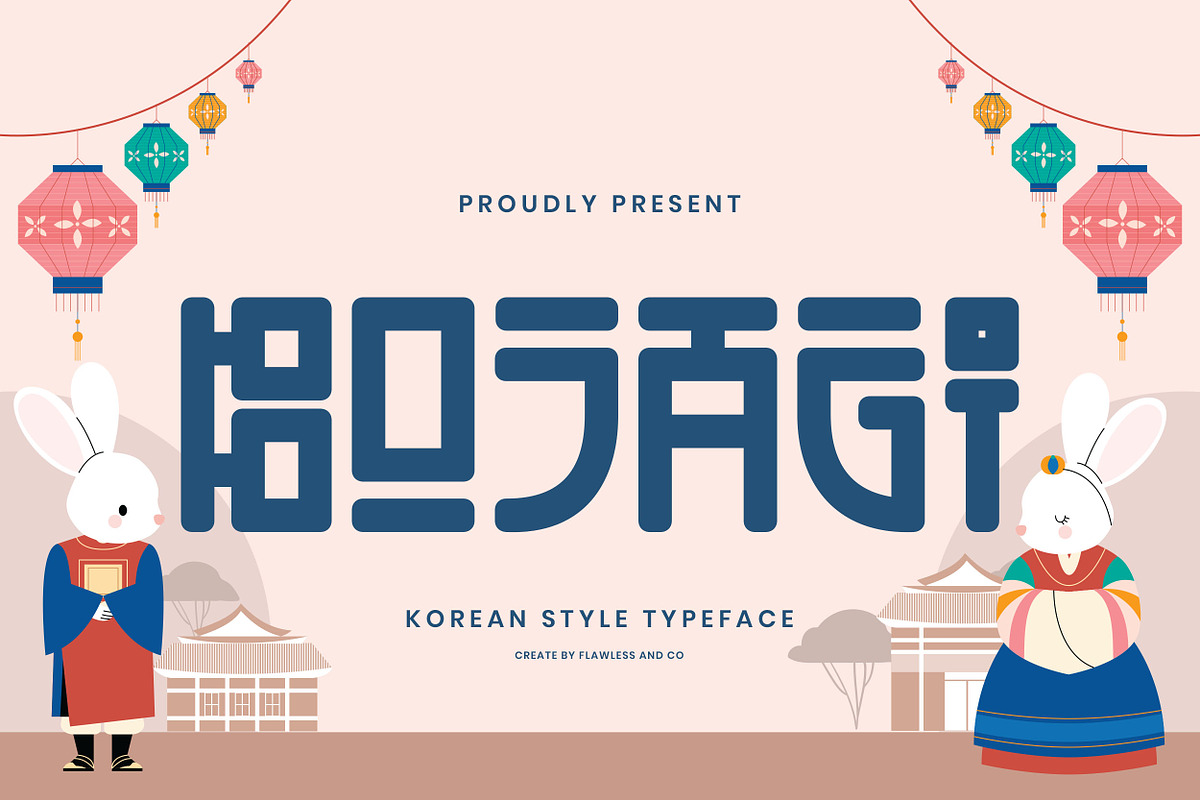 Bojagi - Korean Style Typeface Font, a Font by Flawless And Co (Photo 1 of 10)