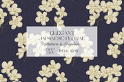 Elegant Japanese Floral Pattern, a Pattern Graphic by StudioGlouna (Thumbnail 1 of 5)