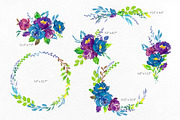 Juicy Bright Watercolor Flowers, a Decorative Illustration by GraphicsDish (Thumbnail 3 of 4)