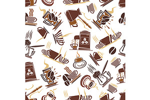 Coffee Shop Seamless Pattern