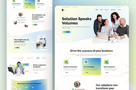 Melting- Business Cunsultancy Page, a Landing Page Template by Sujun Baidyaa