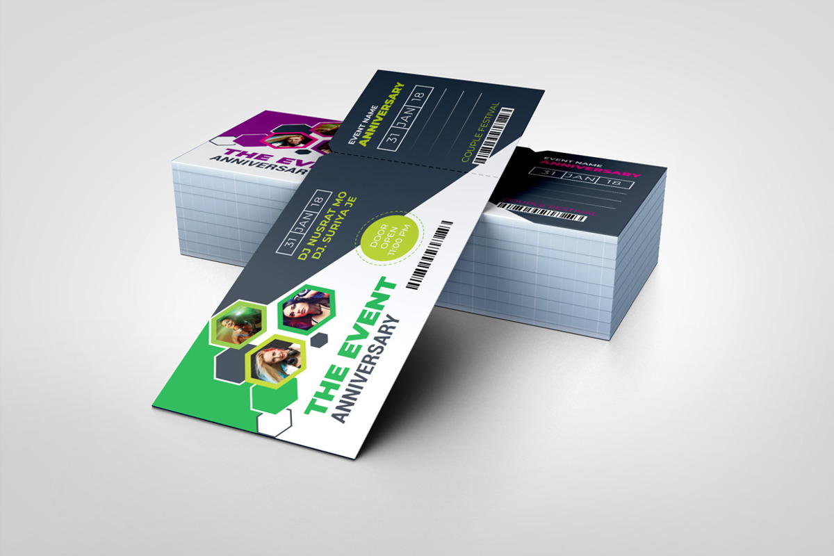 Creative Event Ticket Template, a Card Template by BrandlyTemplate (Photo 3 of 3)