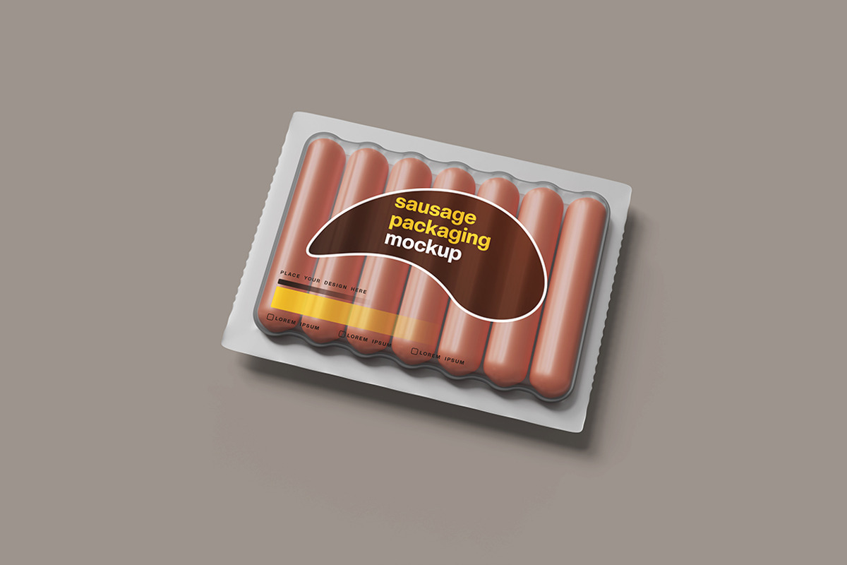 Sausage Packaging Mockup, a Product Mockup by MrLetters (Photo 4 of 5)
