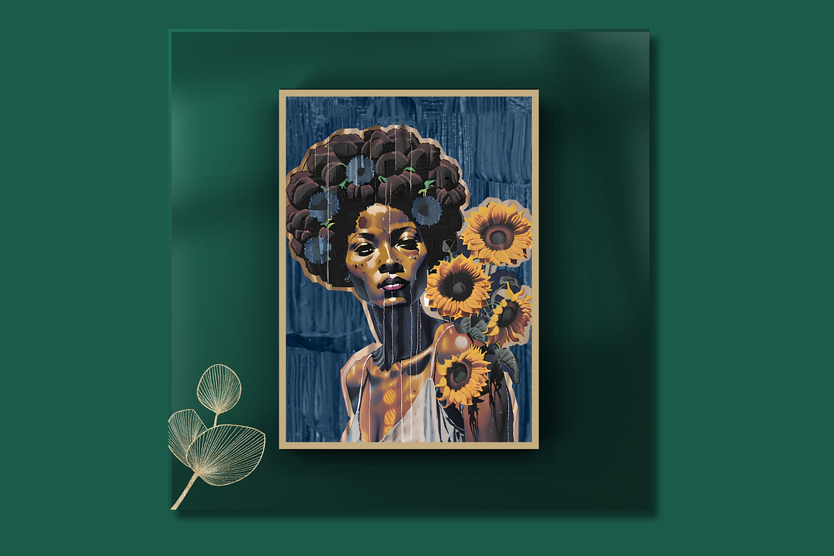 Afro Woman Wall Art, an Arts & Entertainment Photo by FakhiiDesigns (Photo 2 of 5)