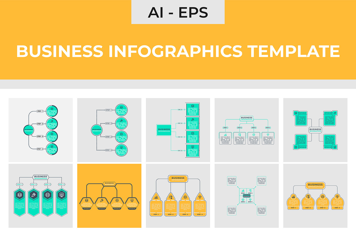 Business Infographics Template, a Marketing Template by Lakhan1998 (Photo 1 of 5)