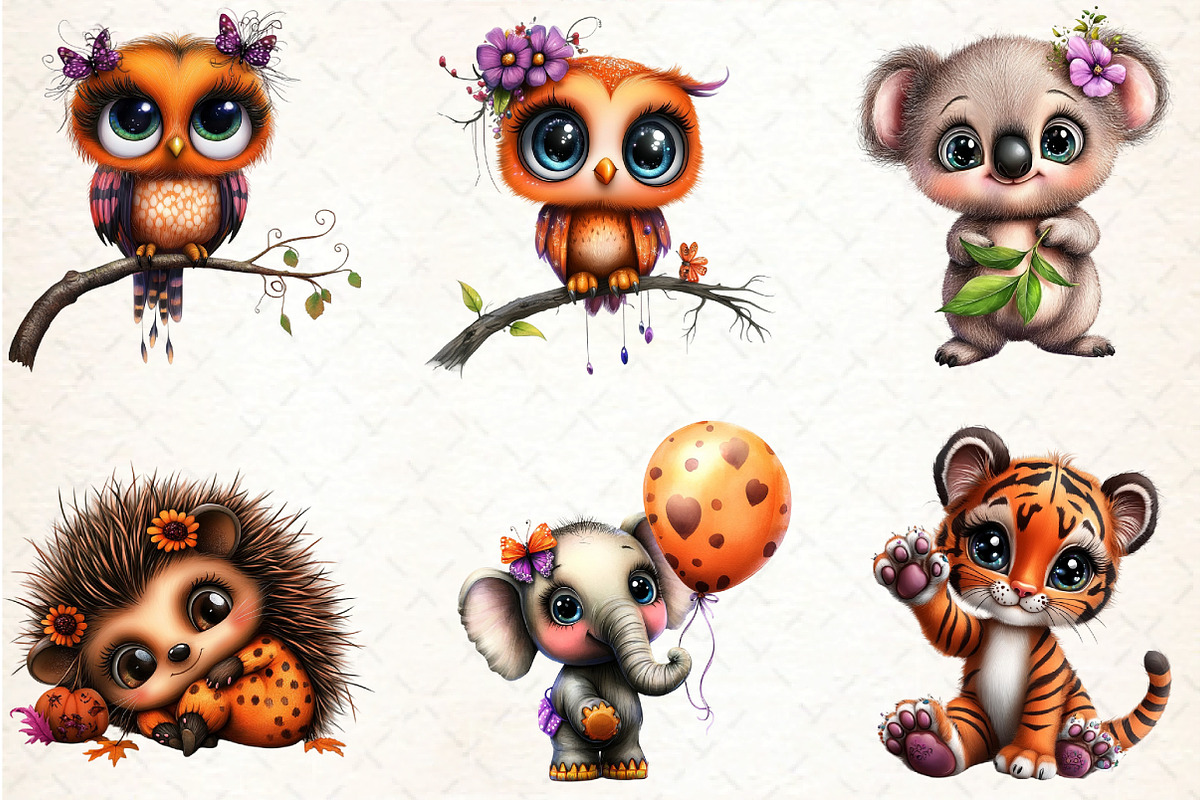 Adorable Animal World Clipart, an Illustration by DreamCafeArt (Photo 2 of 8)