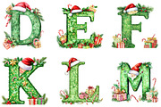 Christmas Alphabet Gold Letters Png, a Seasonal Illustration by Designking (Thumbnail 3 of 4)