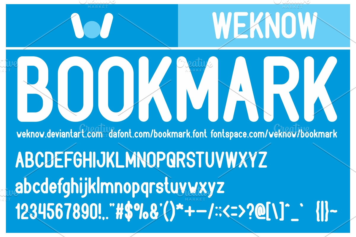 bookmark font