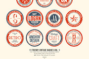 33 Trendy Vintage Badges Bundle Pack, a Branding & Logo Template by Yusof Mining (Thumbnail 2 of 5)