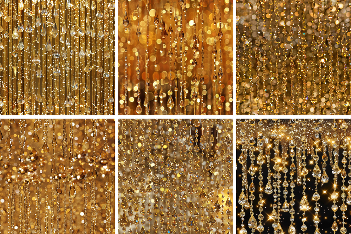 Gold Dripping Glitter Patterns, a Pattern Graphic by PrintablesByFranklyn (Photo 4 of 4)