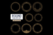 Art Deco 8 Round Frames, a Decorative Illustration by Stanislav Kharchevskyi (Thumbnail 1 of 3)