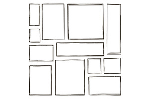 Sketch frames doodle collection, a Background Graphic by Valerie Bodnar