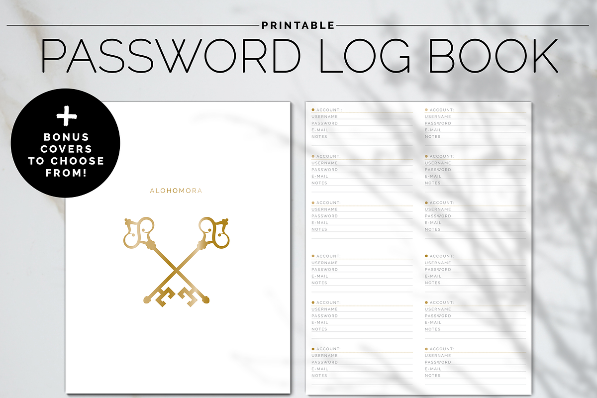 PRINTABLE: Password Keeper, a Stationery Template by Bdemm Studio (Photo 1 of 2)