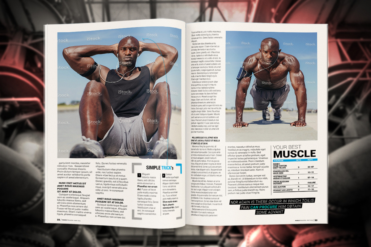 Muslce Fitness Magazine, a Magazine Template by Radomir (Photo 5 of 8)