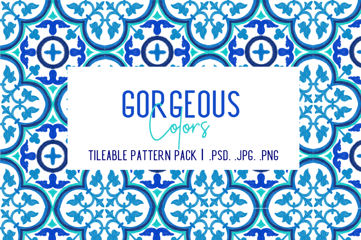 The Blues Handdrawn Tile Patterns, a Pattern Graphic by TheLegacyBrandingCo (Photo 5 of 11)