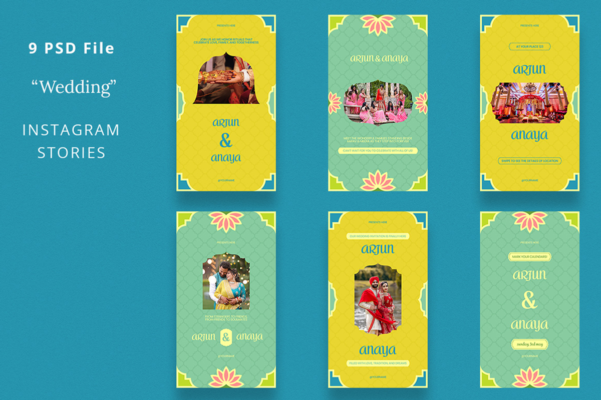 India Wedding Invitations Instagram, a Social Media Template by Attype (Photo 4 of 4)