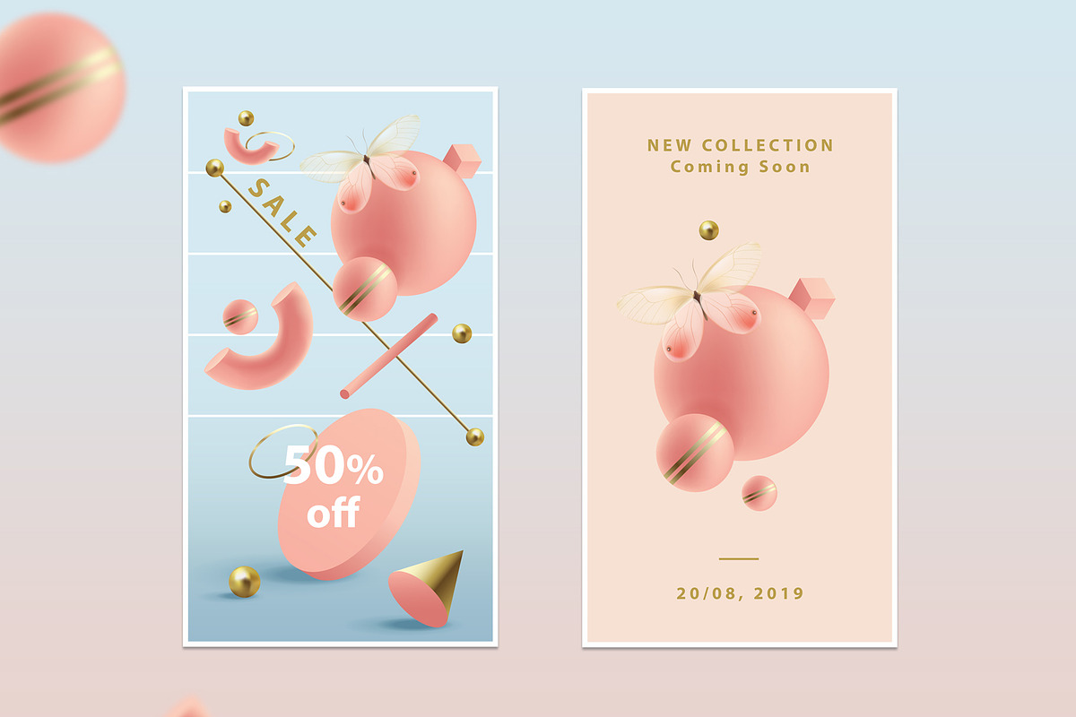 Illusion-Instagram Posts and Stories, a Social Media Template by Polar Vectors (Photo 9 of 20)