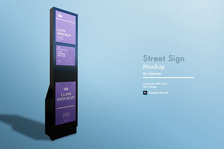 Street Sign Mockup, an Advertising Mockup by lelevien