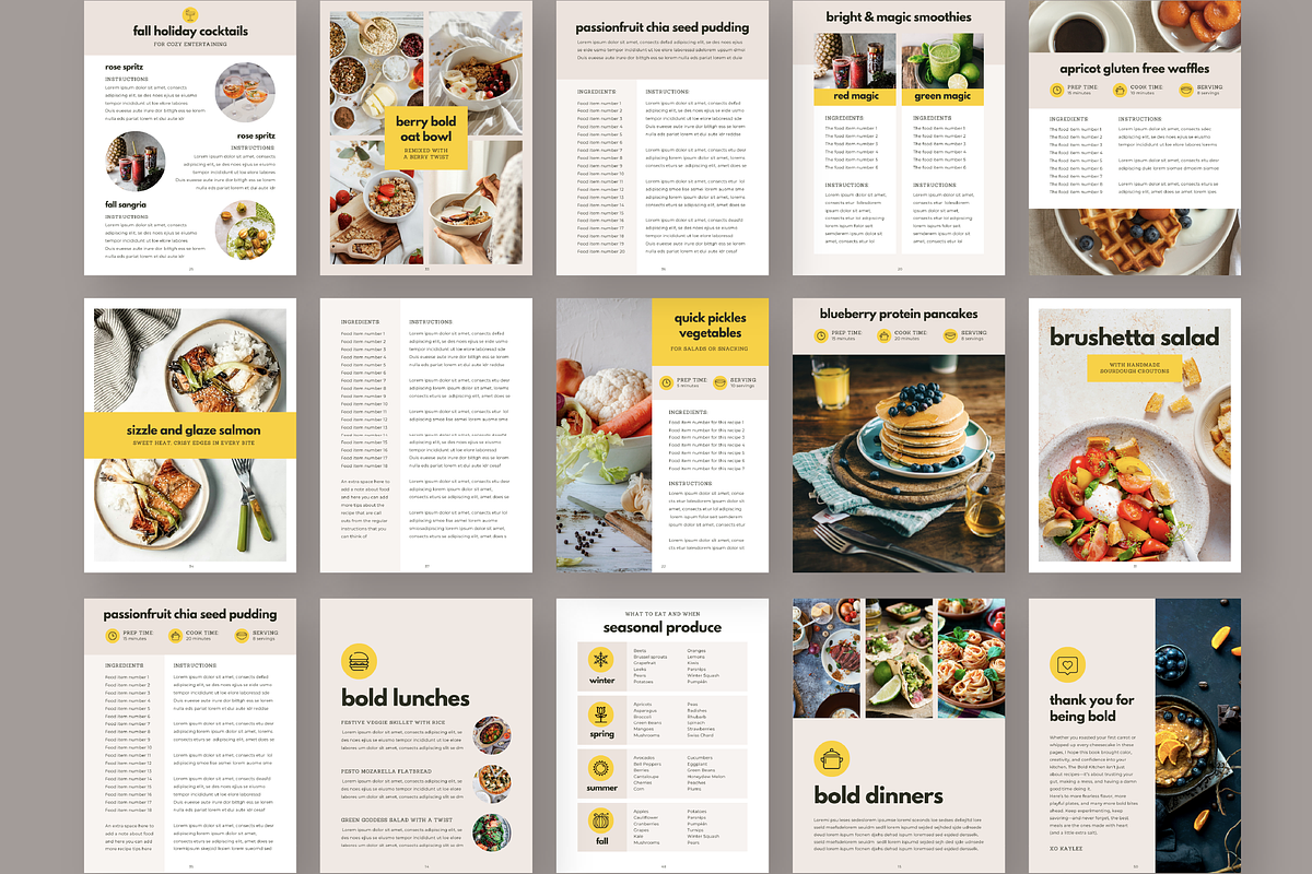 Food Creator Cookbook Template, a Magazine Template by Studio Soluna (Photo 5 of 10)