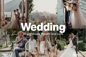 20 Wedding Lightroom Presets and LUT, a Preset Add-On by SparkleStock