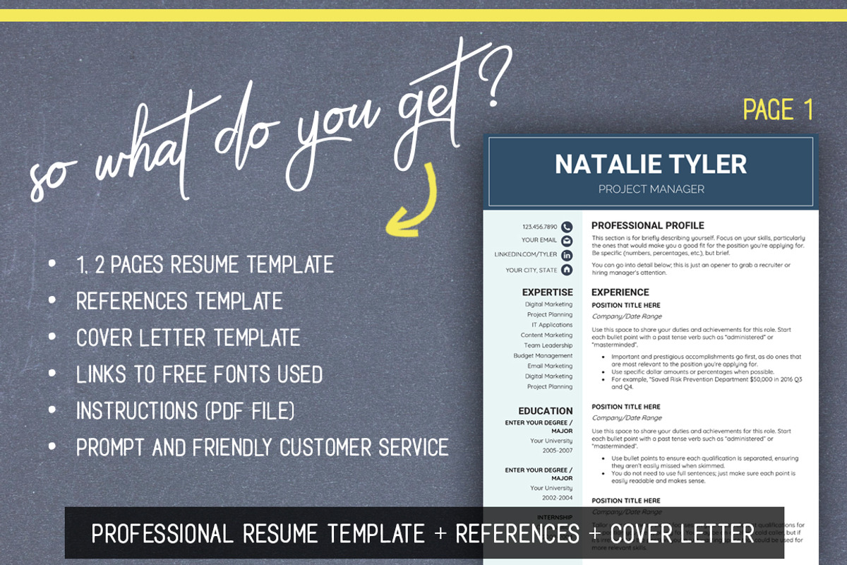 Resume CV Template MS Word (A4 + US), a Resume Template by LevelUpResume (Photo 3 of 5)