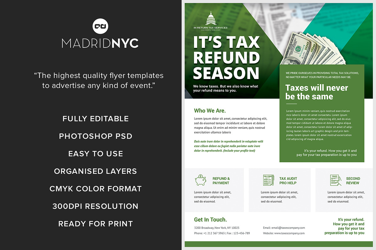 Income Tax Flyer, a Flyer Template by MadridNYC (Photo 3 of 3)
