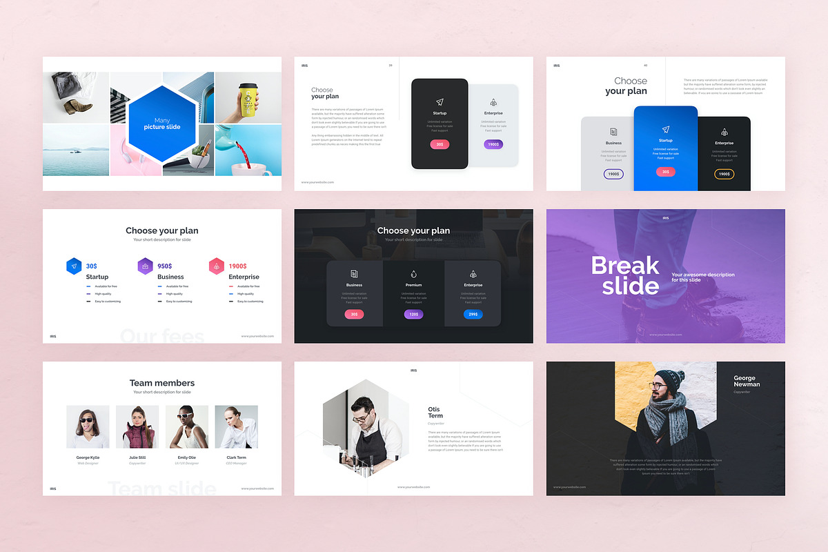 IRIS Creative PowerPoint Template, a Presentation Template by Vladislav Muslakov (Photo 9 of 15)