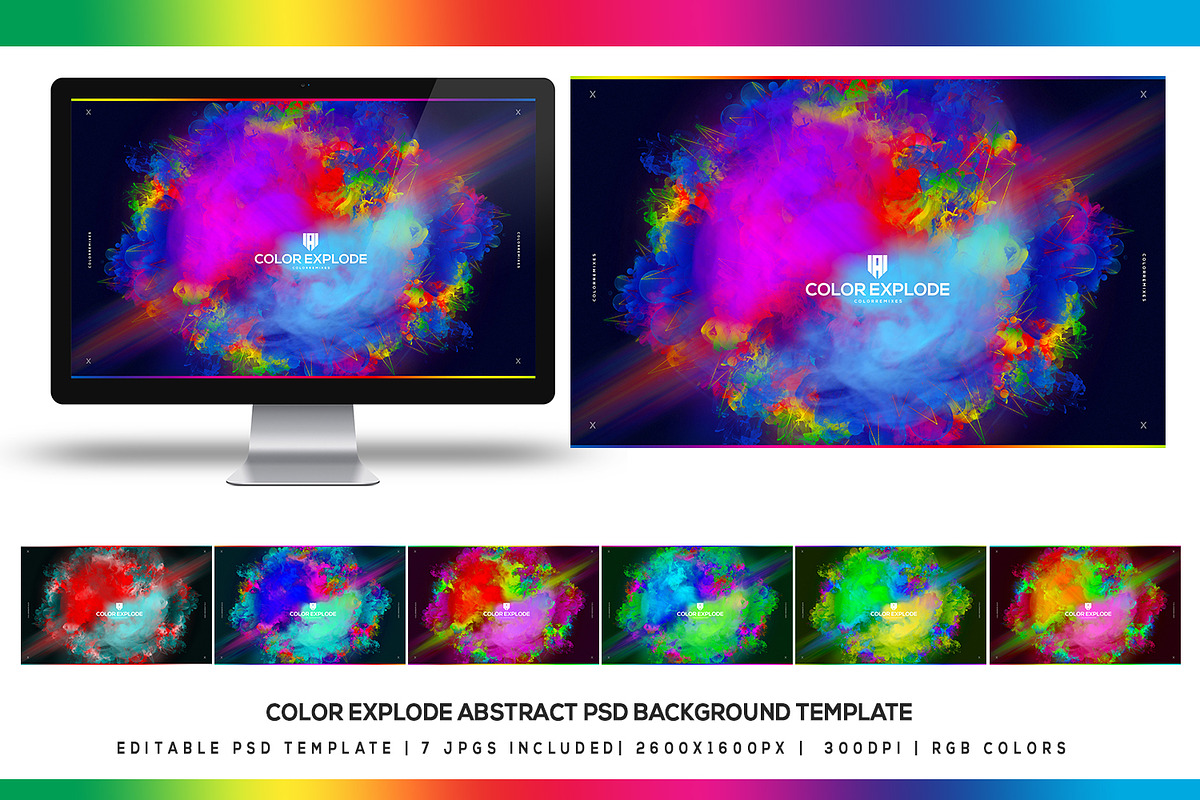 Color Explode Abstract PSD Artwork, a Social Media Template by angelicafx (Photo 1 of 5)